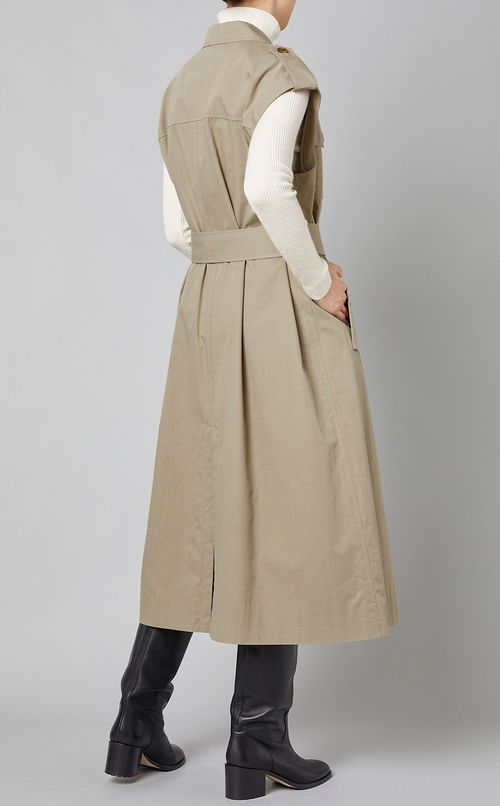 トレンチディティールロングベスト