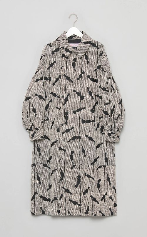 キャンディプリントロングコート