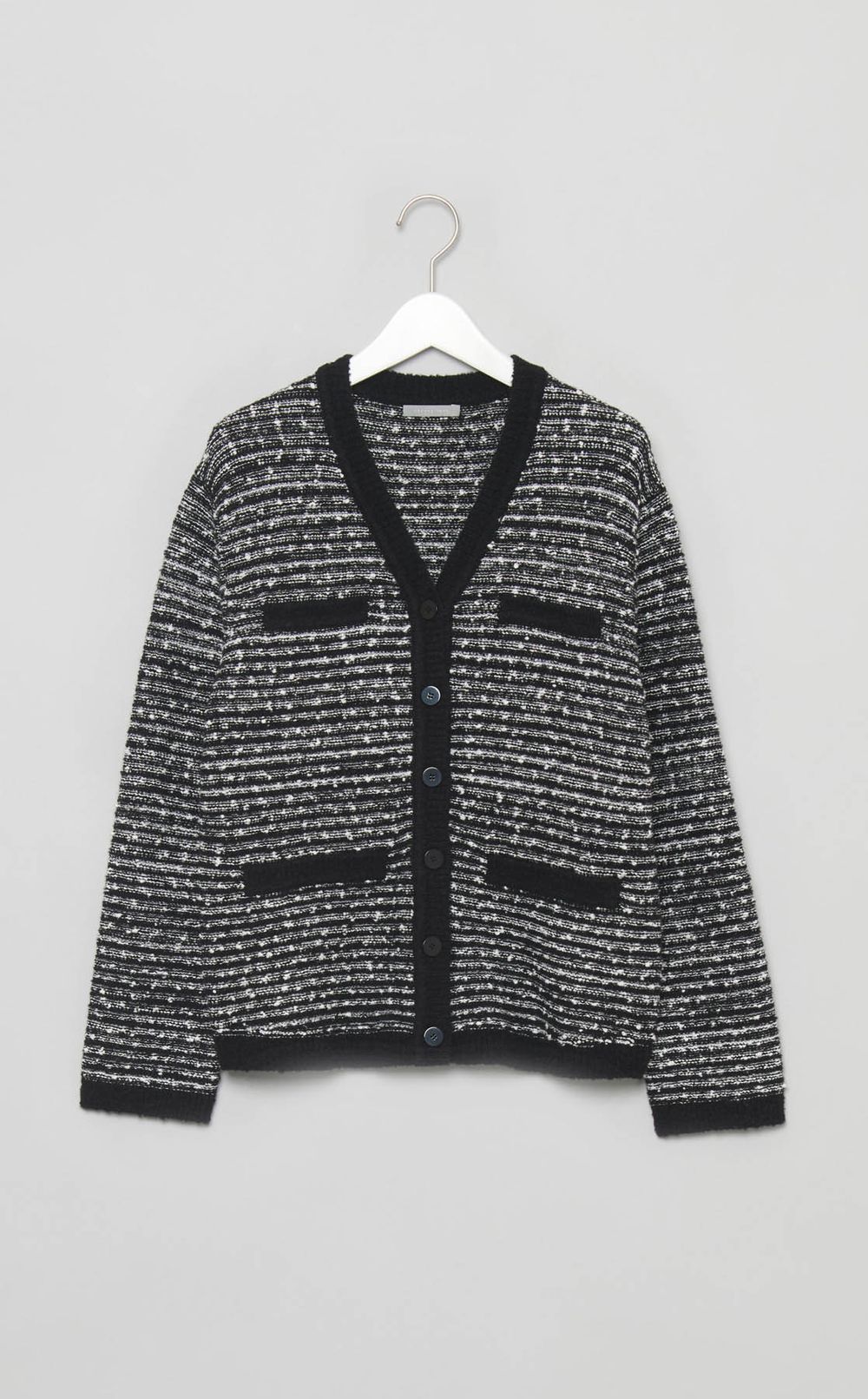 ツイード調Vネックカーディガン