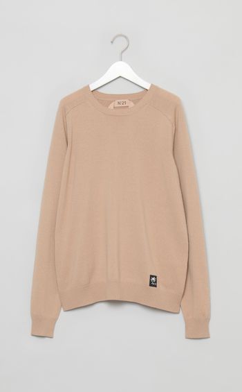 ウールクルーネックニットプルオーバー