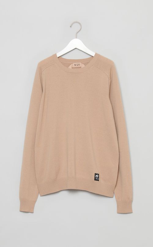 ウールクルーネックニットプルオーバー