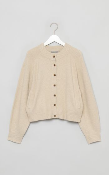 ボリュームスリーブニットカーディガン