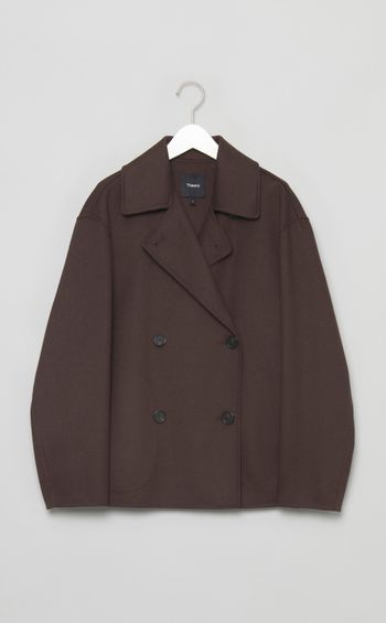 ダブルフェイスショートPコート