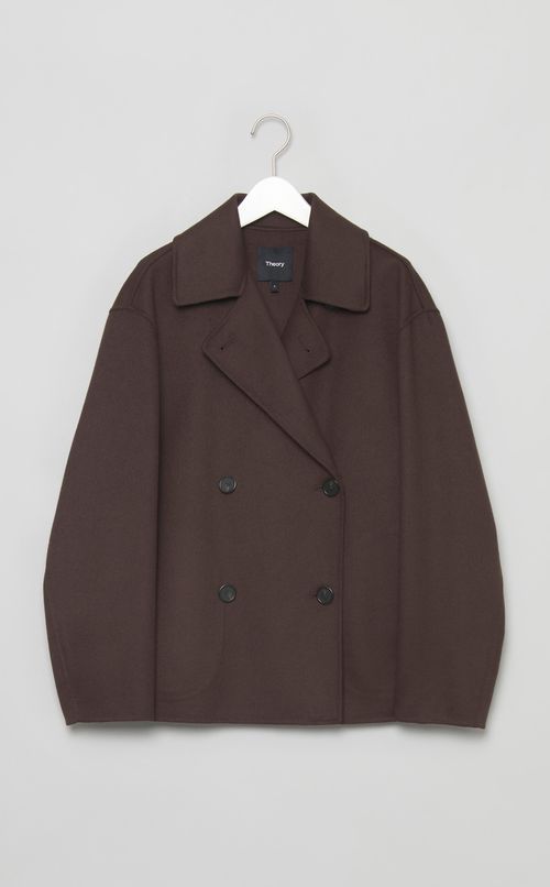 ダブルフェイスショートPコート