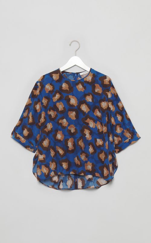 レオパードプリントブラウス