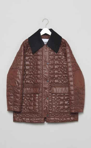 シャイニーキルティングブルゾン