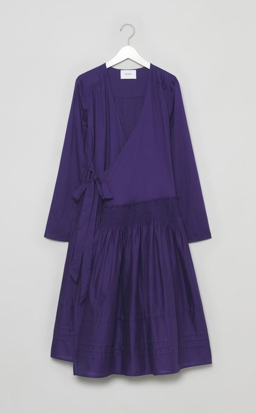 スモッキングラップワンピース