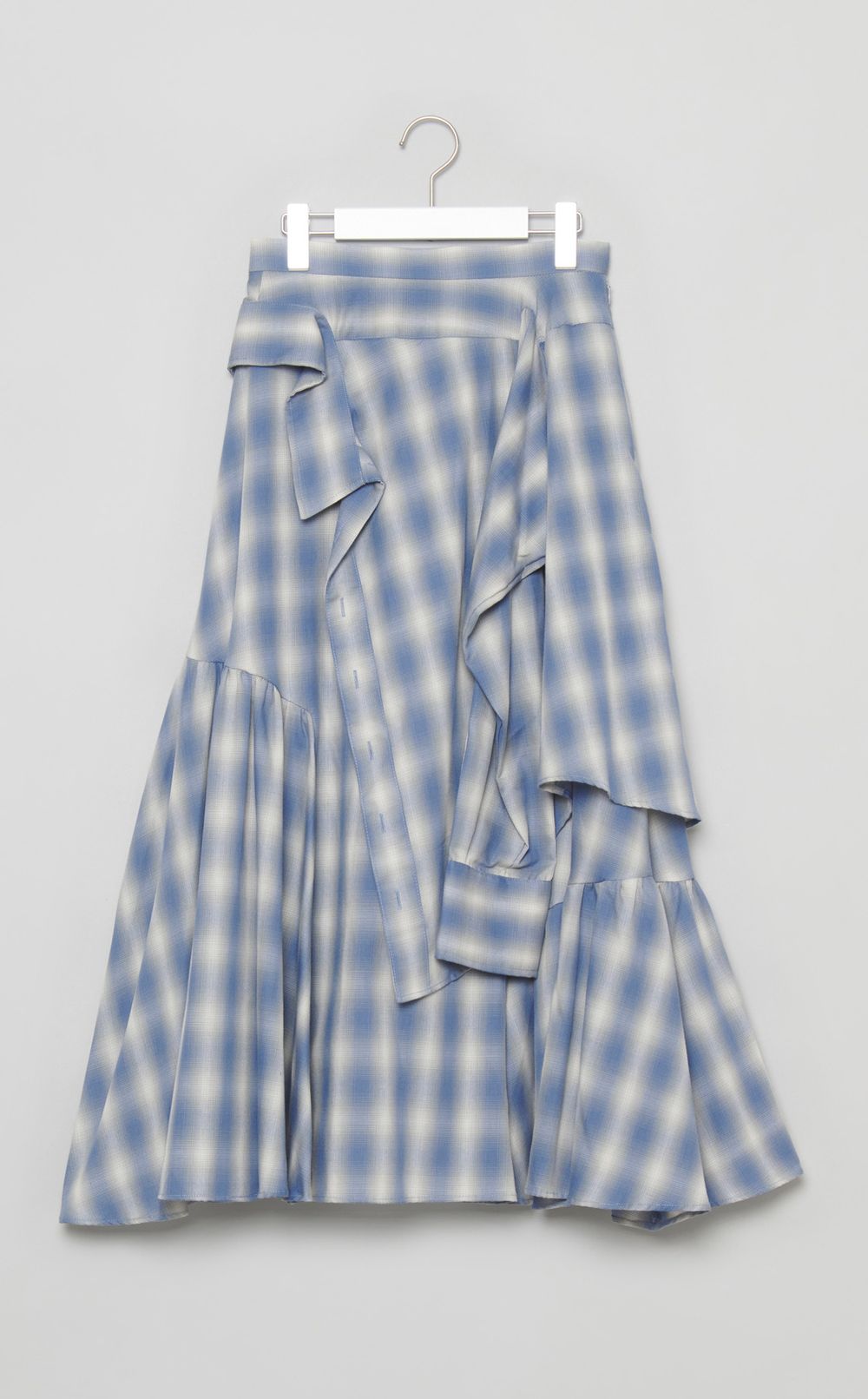 シャツドッキングチェックスカート