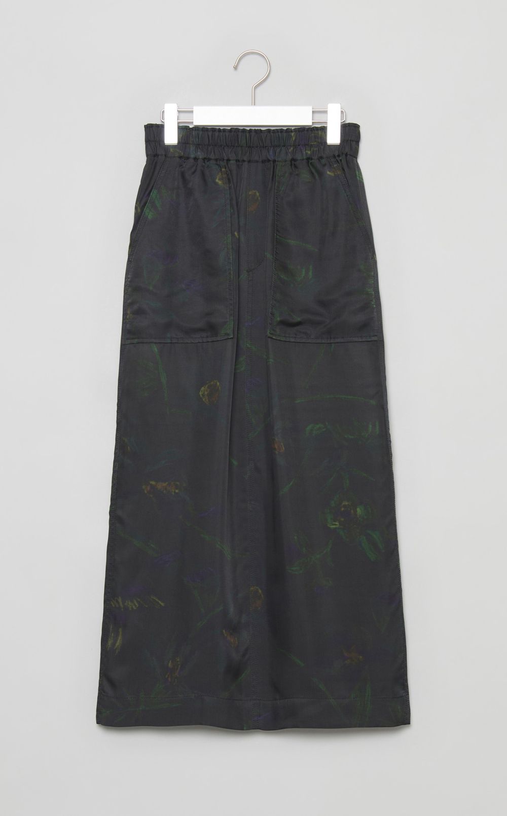 ボタニカルプリントロングスカート