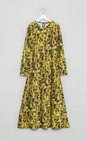スポットプリントロングワンピース
