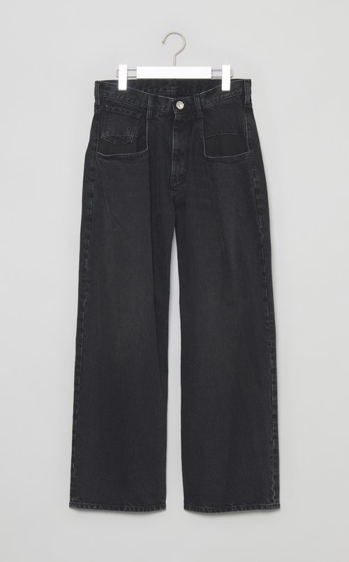 コントラストポケットデニムパンツ