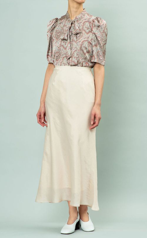 リバティプリントボウタイブラウス