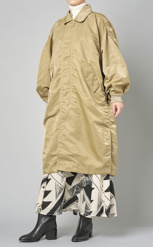 ナイロンツイルミリタリーロングコート