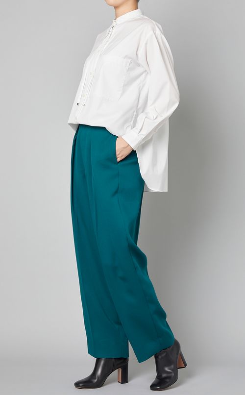 ビスコースサテンタックパンツ