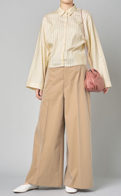 ストライプバックブラウジングブラウス