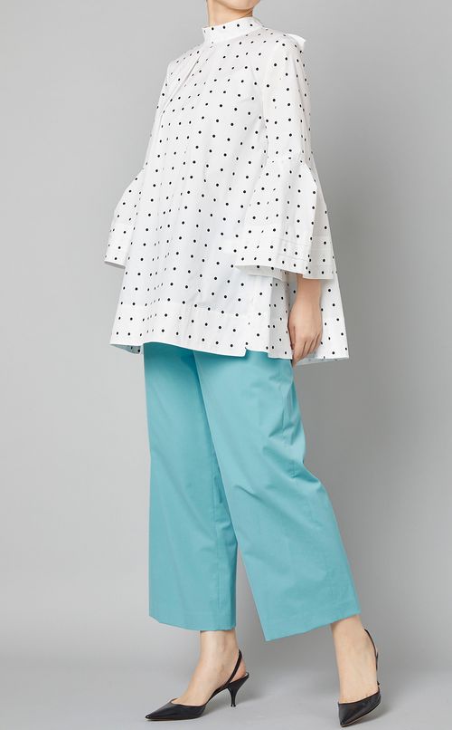 ベルスリーブバックリボンブラウス