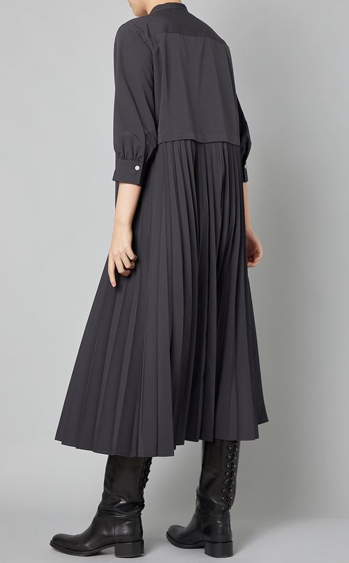 スパンブロードバックプリーツワンピース