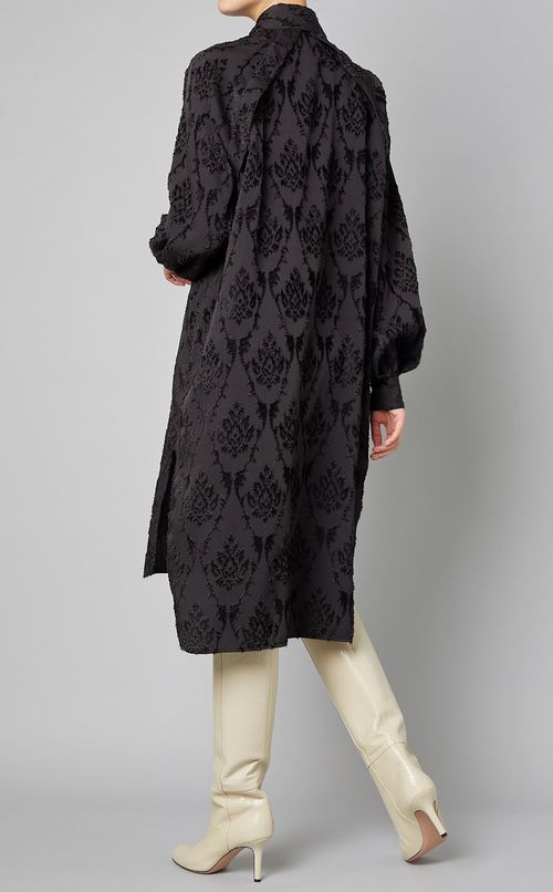 カットジャガードシャツワンピース