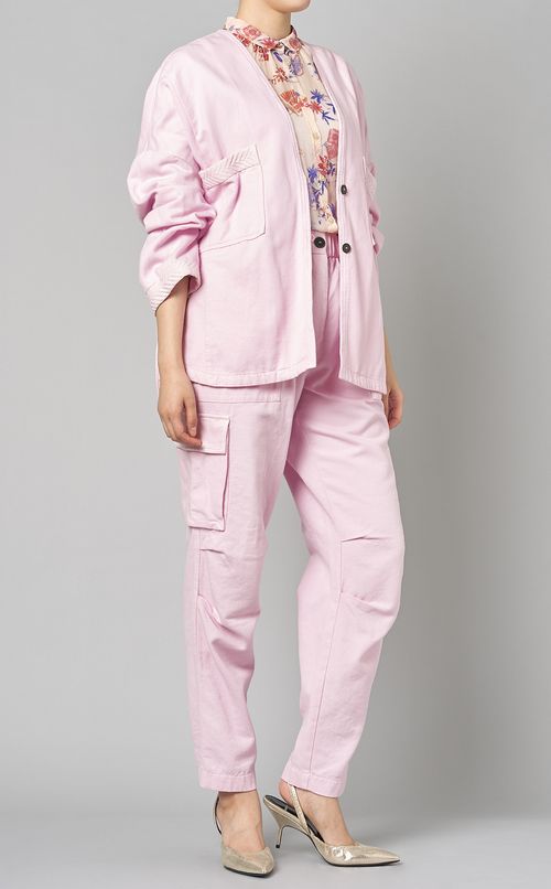 ライトカラーウエストゴムカーゴパンツ