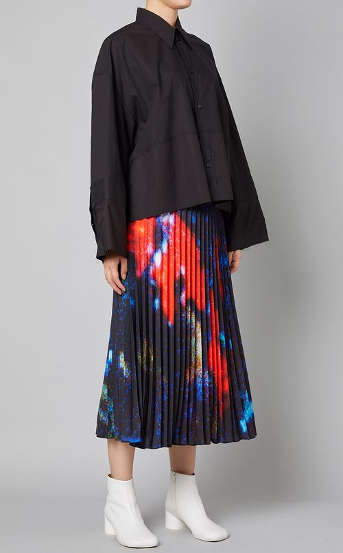 プリントアコーディオンプリーツスカート