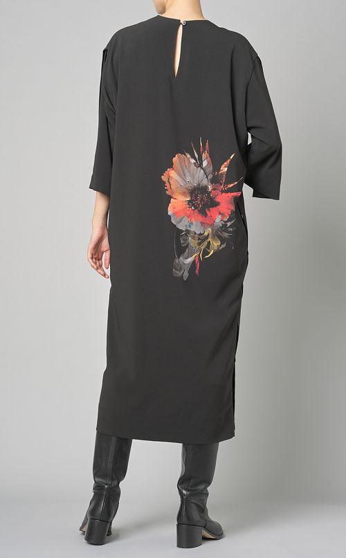 ビッグフラワープリントロングワンピース