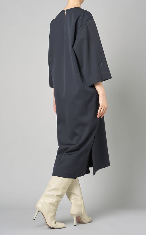 ギャバジンサイドボタンワンピース