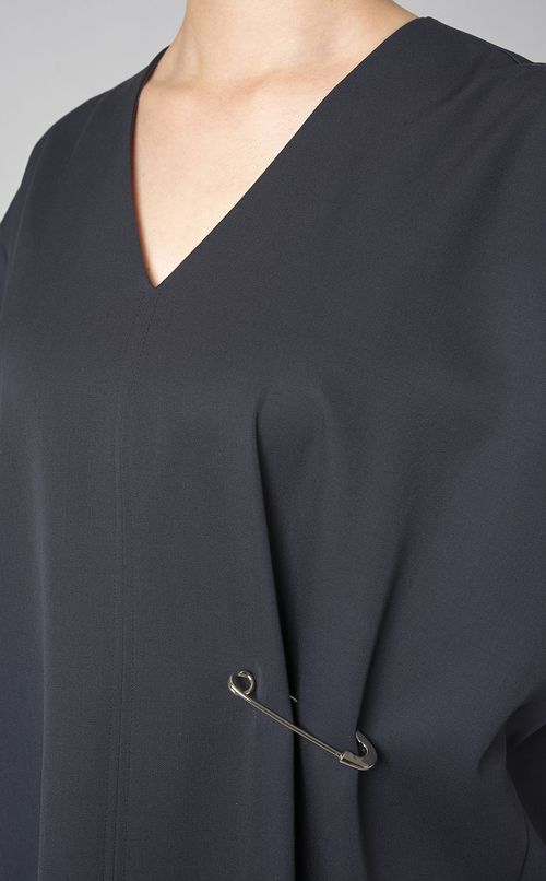 ギャバジンサイドボタンワンピース