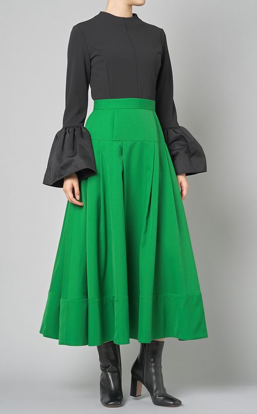 ウールフレアミディスカート
