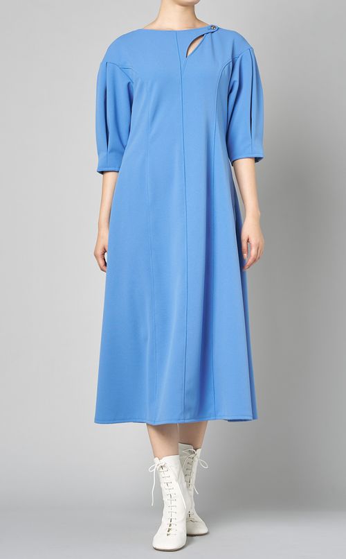 デザインネックカットソーワンピース