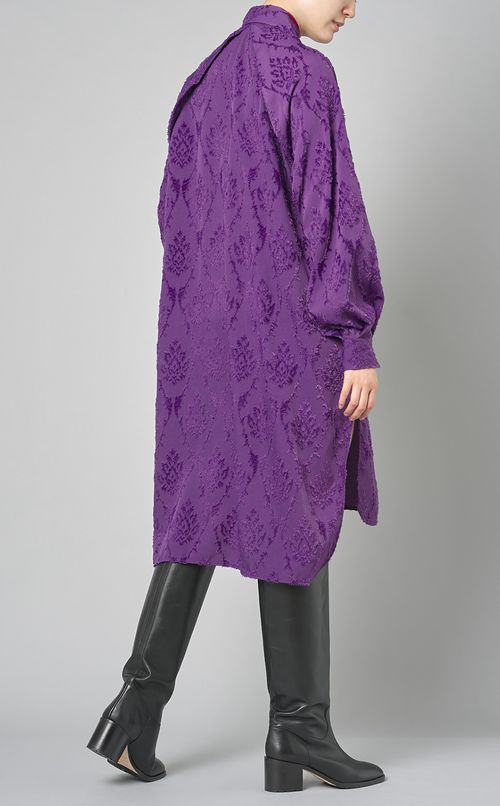 カットジャガードシャツワンピース