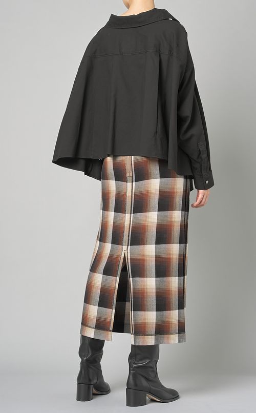 コットンドビードロップショルダーシャツ