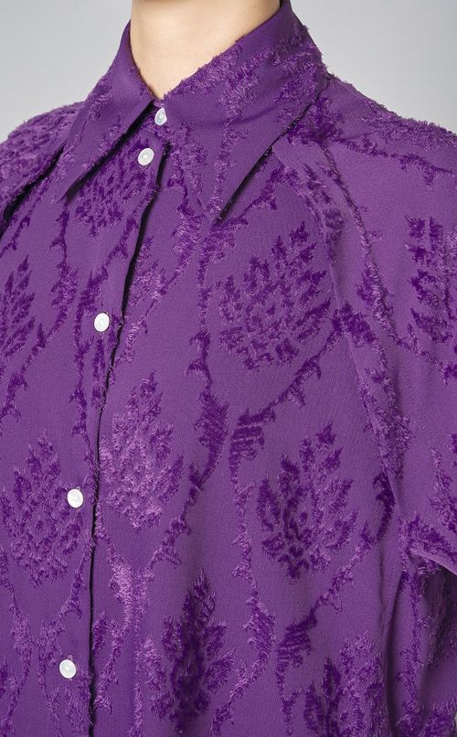 カットジャガードシャツワンピース