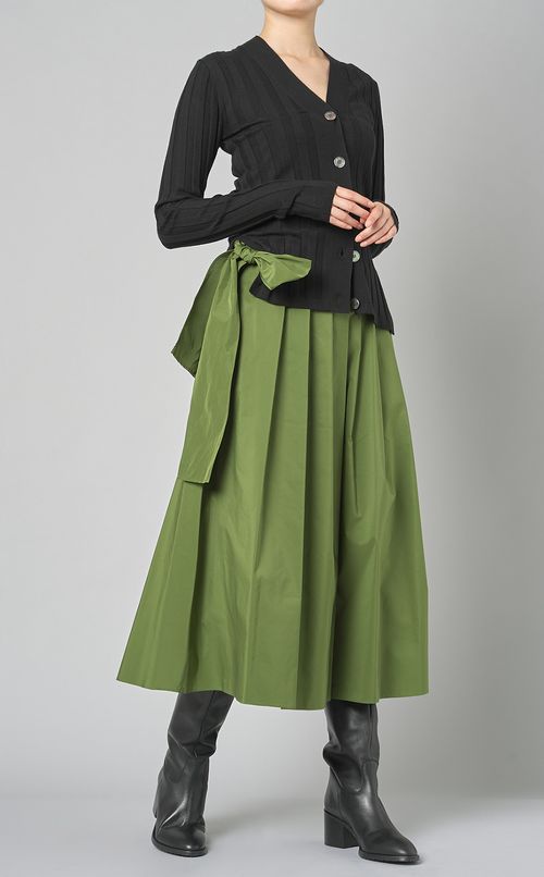 カシミヤシルクスリットニットカーディガン