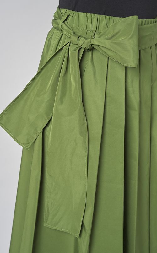 ウエストリボンタフタギャザースカート