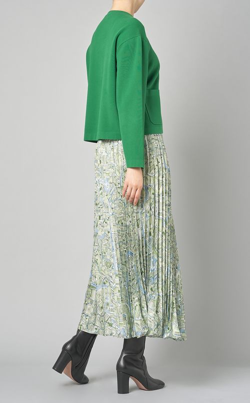 ランドスケーププリントプリーツスカート