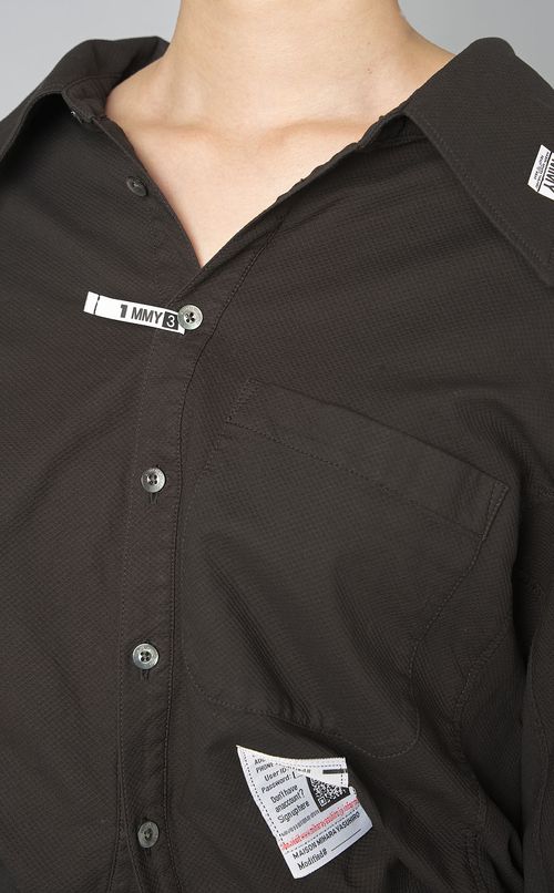 コットンドビードロップショルダーシャツ