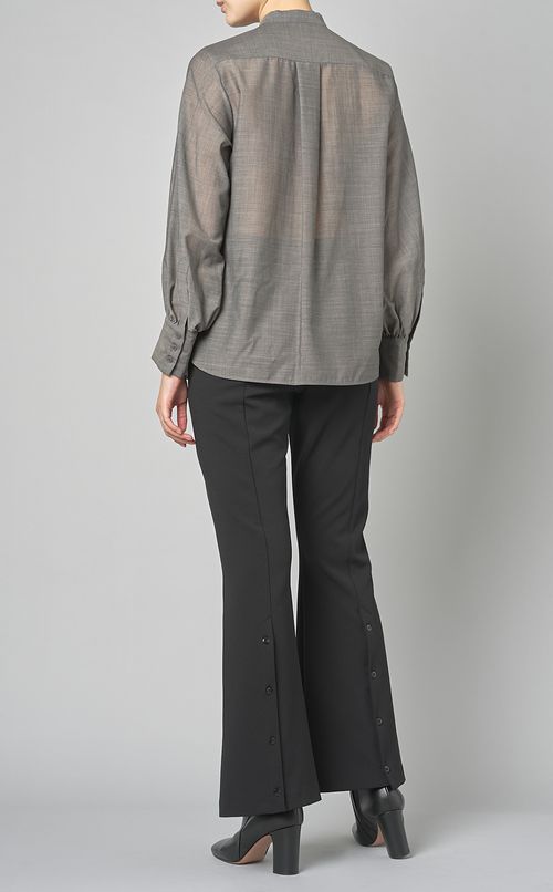 ウールミックスフリルブラウス