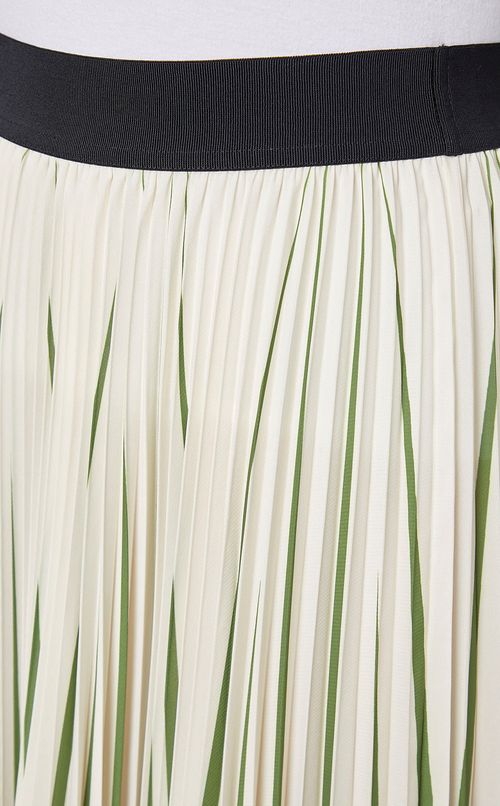 カラーミックスプリーツミディスカート