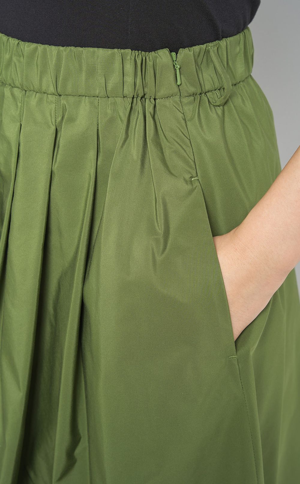 ウエストリボンタフタギャザースカート