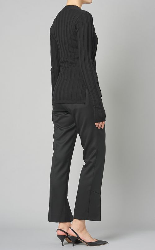 カシミヤシルクスリットニットカーディガン