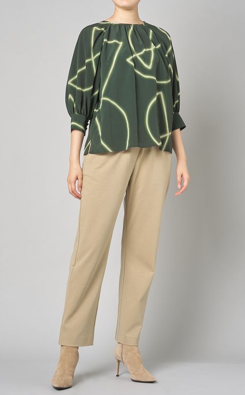 ジャージプルオンストレートパンツ