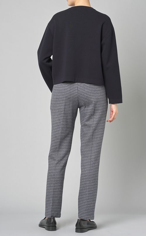 チェックセンタープレスプルオンパンツ