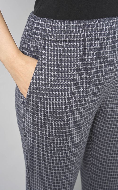 チェックセンタープレスプルオンパンツ