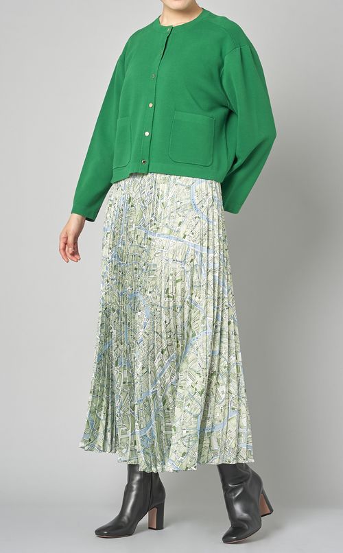 ランドスケーププリントプリーツスカート