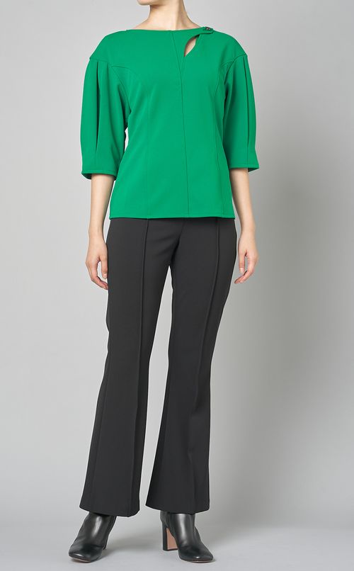 デザインネックカットソートップス