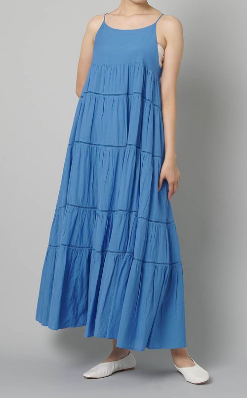 ティアードキャミソールロングワンピース