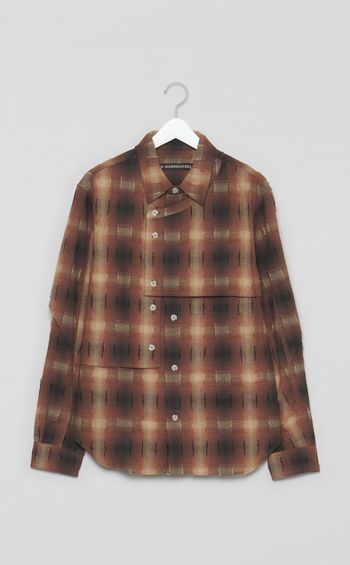 チェックレイヤードシャツ