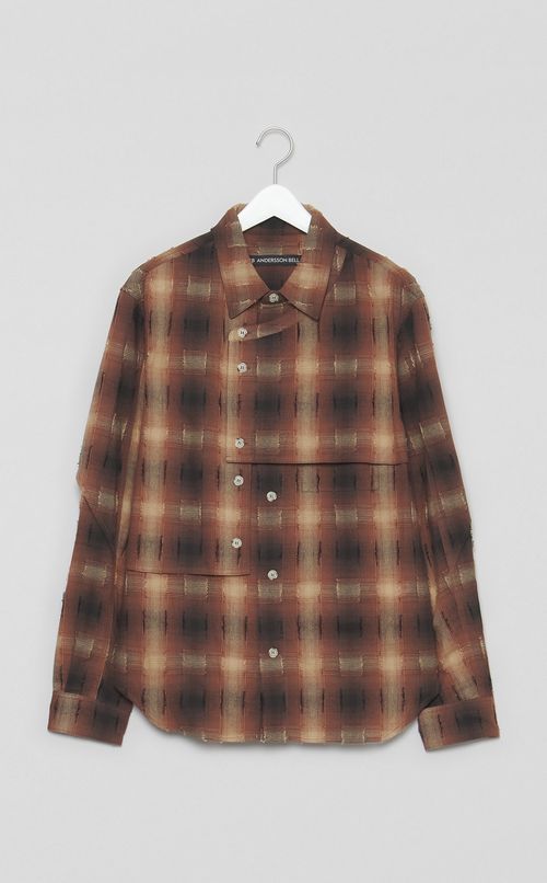 チェックレイヤードシャツ