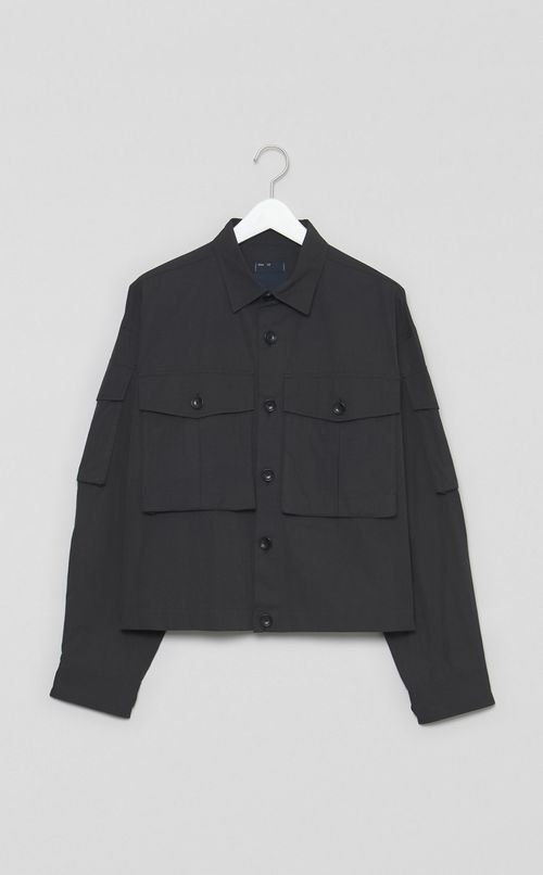 シャンブレーサファリショートシャツ