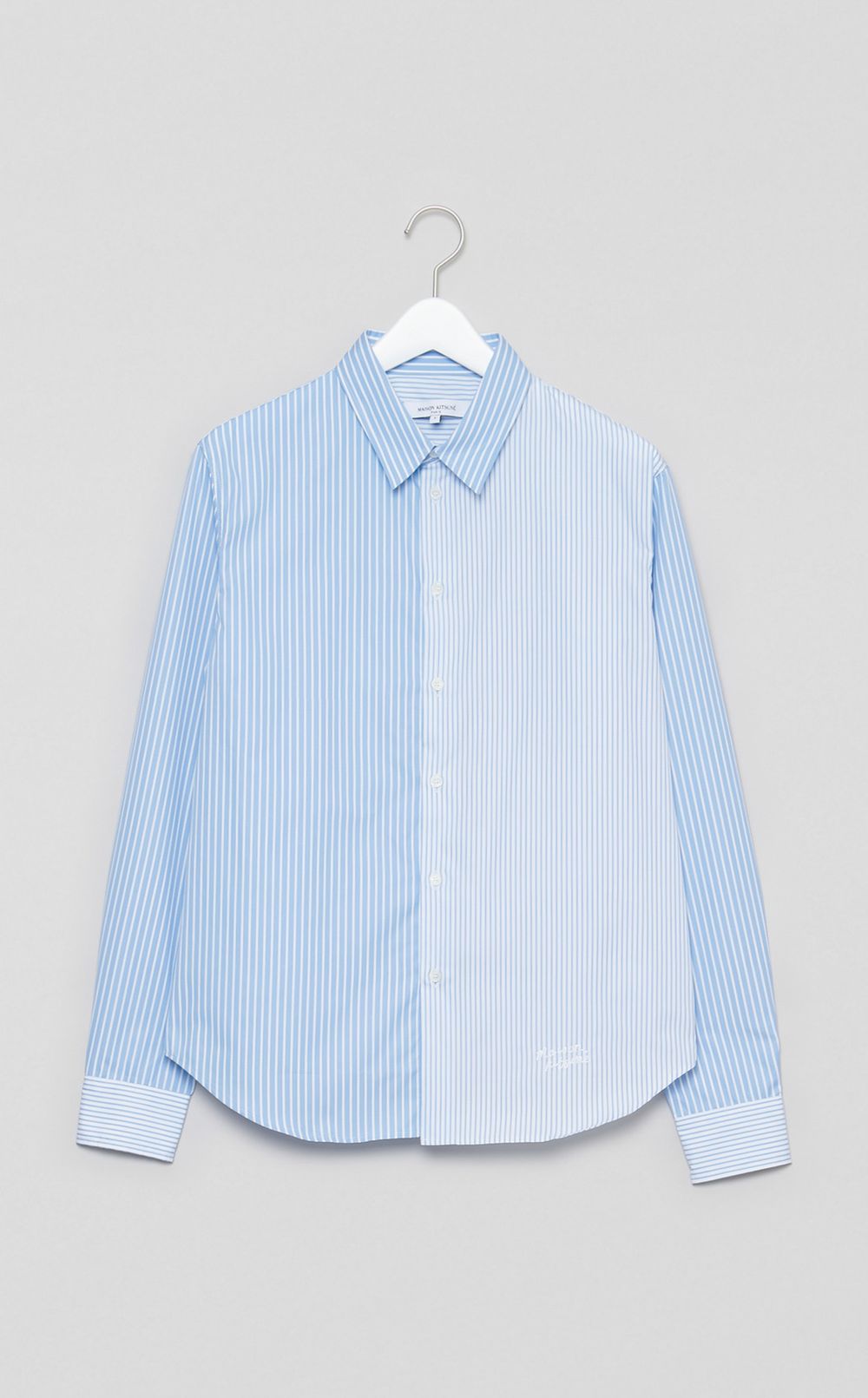 パッチワークストライプシャツ